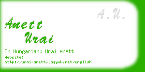 anett urai business card